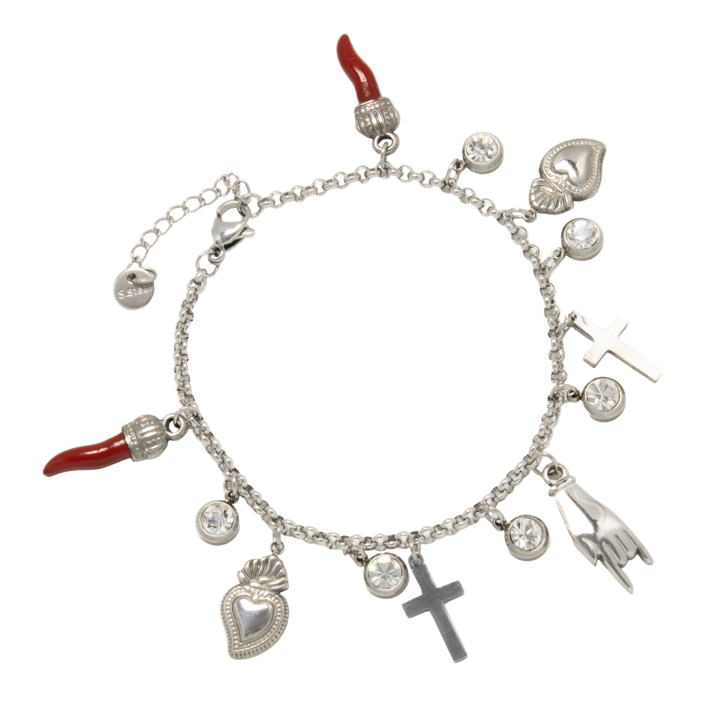 Bracciale perline e corni