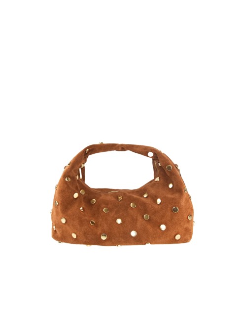 Audace - in pelle camoscio con borchie e tracolla regolabile