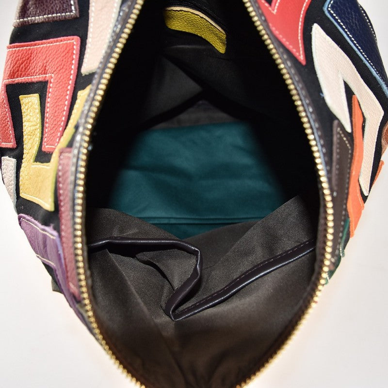 Zaino patchwork - in vera pelle