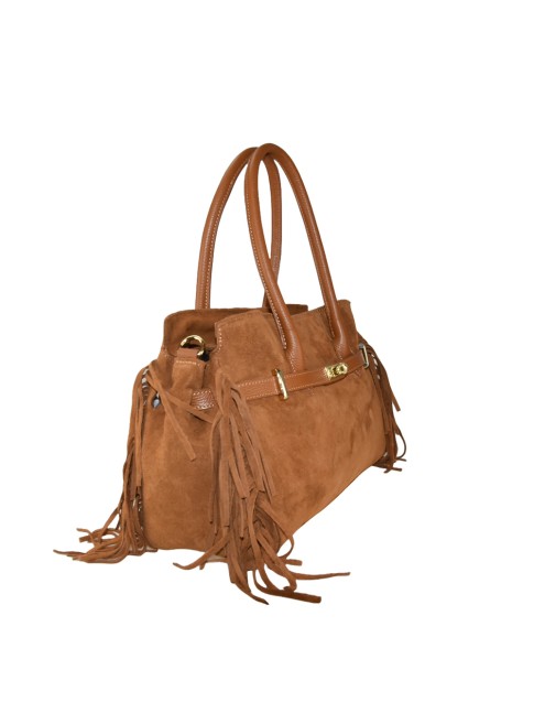 Viva - in pelle con tracolla e frange