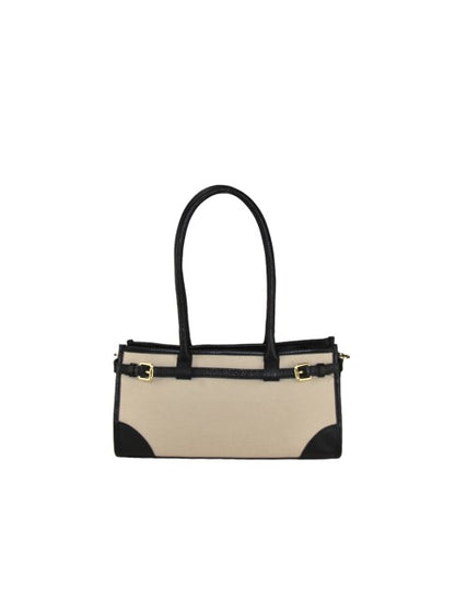 Riva - in kanvas e pelle con tracolla