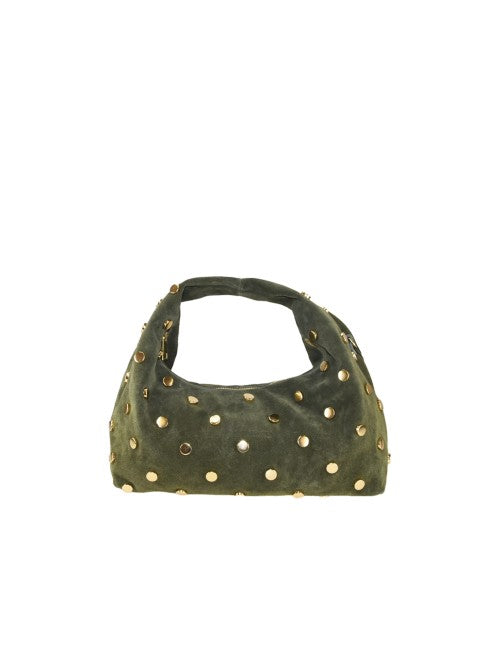 Audace - in pelle camoscio con borchie e tracolla regolabile