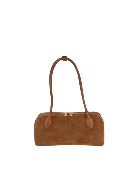 Corda - in pelle e camoscio con tracolla regolabile