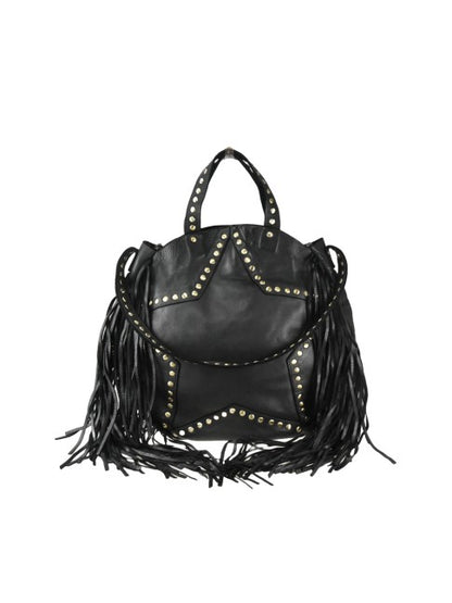 Stella - in vera pelle vintage con frange e borchie