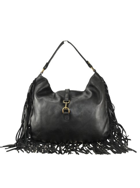 Trama - in vera pelle vintage con frange