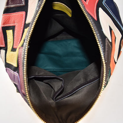 Zaino patchwork - in vera pelle